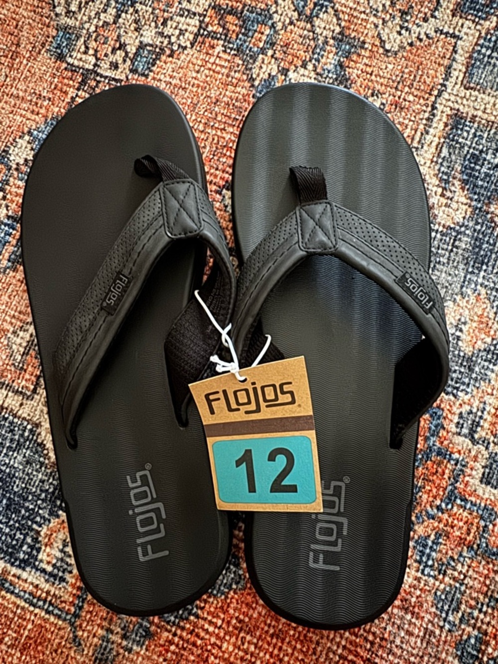 NEW with tags Flojos Black Men's Flip Flops